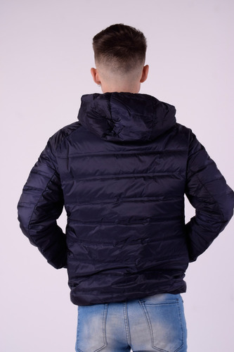 Campera Uniqlo Navy Ultra Light Down Hombre Con Capucha