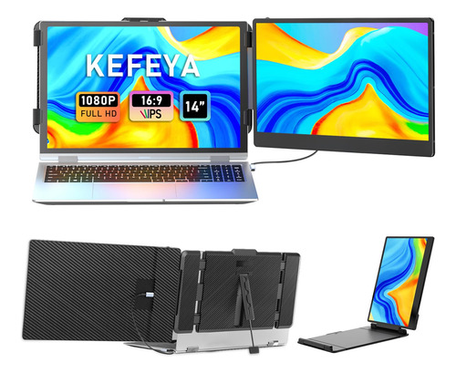 Extensor De Pantalla Para Portátil Kefeya 14 Fhd 1080p Ips D