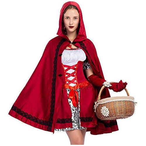 Pequeño Disfraz De Halloween De Capucha Roja Mujeres J...