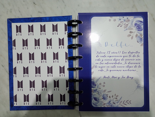 Cuaderno Inteligente De Bts K-pop Con Stickers Y Accesorios Negro