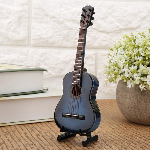 Mini Adorno Musical Con Pantalla De Madera, Modelo De Guitar