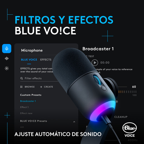 Logitech G Yeti Gx Micrófono Dinámico Rgb Con Lightsync