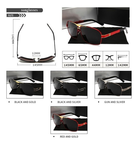 Gafas De Sol Polarizadas De Moda De Marco Grande Para Hombre