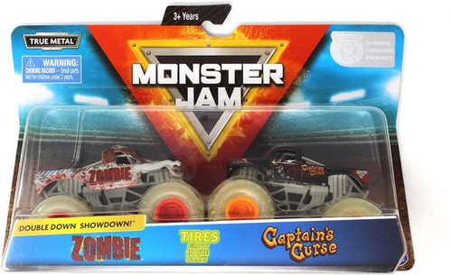 Monster Jam Zombie Vs Captain's Curse 2pck