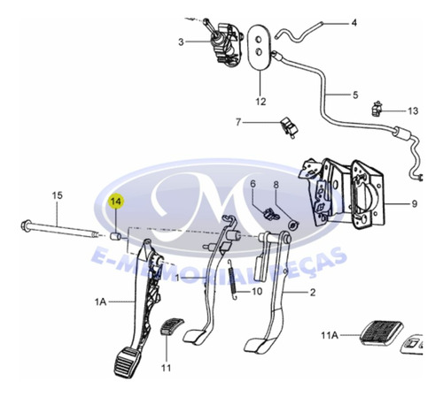 Buje Pedales Ford Ecosport 04-12 Fiesta First 03-11 Usa 2 Pz