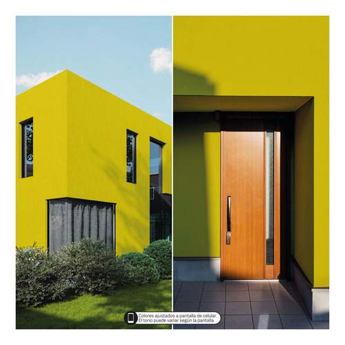 Pintura Látex Tecza 10l Colores Intensos Interior Y Exterior Limón Mate