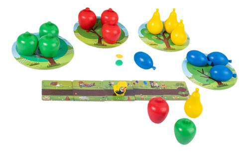 Clasificación De Color Del Juego De La Fruta De Madera