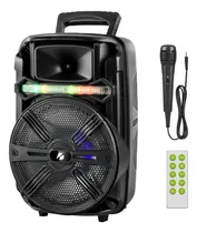 Comprar Bocinas Amplificadas Con Microfono 8 Pulgadas Pastilla Negra Color Negro 2