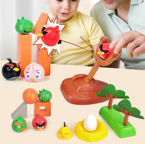 7pcs For Niños Slingshot Bird Building Angry Set Catapults