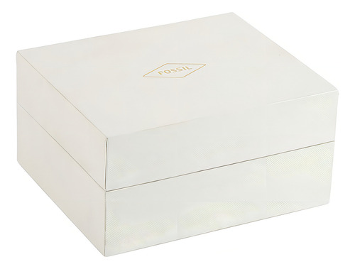 Relógio feminino Fossil Fossil Blue Es5349 em aço dourado, prata