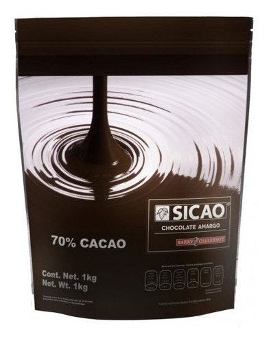 5 Kg Chocolate Amargo 70% Callebaut Sicao Reposteria Chef