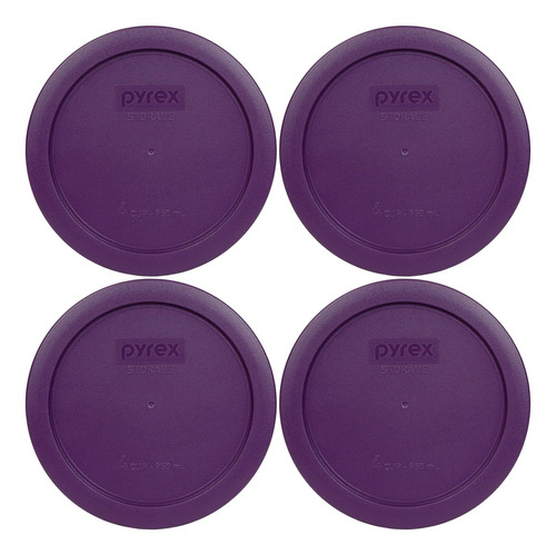 Tapas Redondas Para Recipientes Pyrex 7201-pc Morado