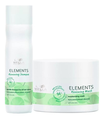 Kit Wella Elements Renewing (shampoo 250ml +máscara 150ml)