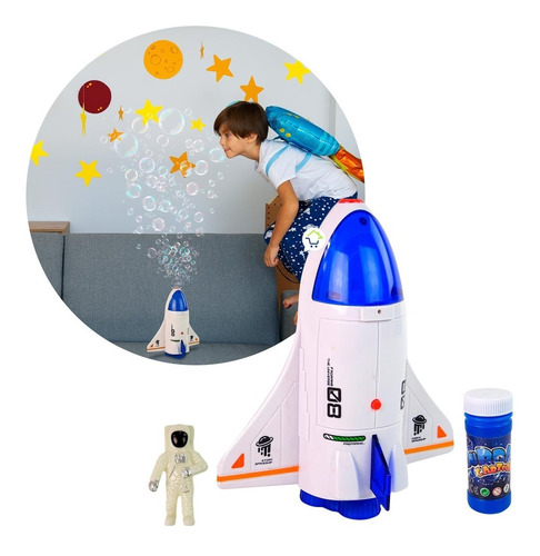 Máquina Burbujas Cohete Espacial Burbujero Astronauta Fh102