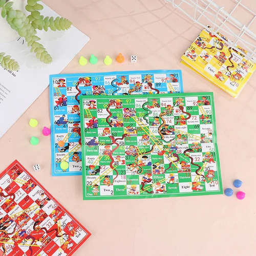 100 Juego De Mesa Serpientes Y Escaleras Premio Bolo Regalo