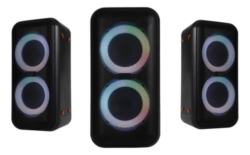 Parlante Portátil Bluetooth Subwoofer Luces Led Carga Usb 