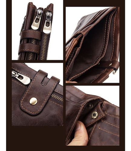 Imagen 9 de 10 de Cartera Jeep Billetera Con Monedero Cuero Genuino