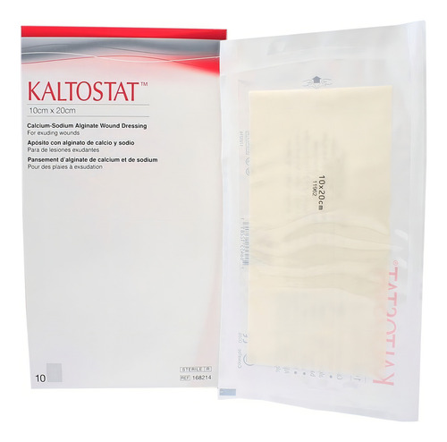Kaltostat Aposito Alginato De Calcio Y Sodio 10x20cm X Unid Blanco