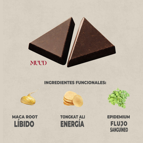 Chocolate Funcional Muud Sex Chocolate Sin Azúcar 4x40 G
