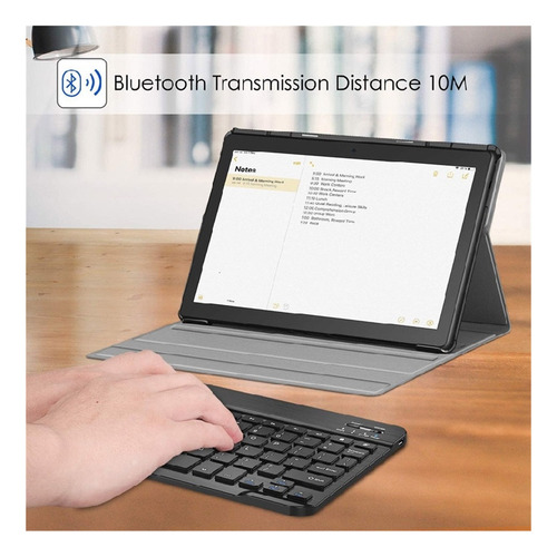 A Para Lenovo Tab M10 3rd Gen 10.1 328fu Funda Teclado Mouse