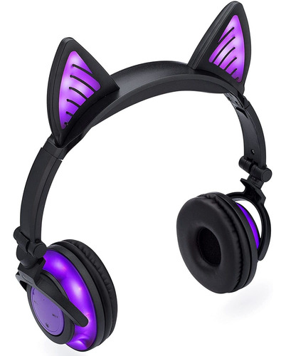 Auriculares Soundbeast, Con Cable/para Ninos/luces Purpuras