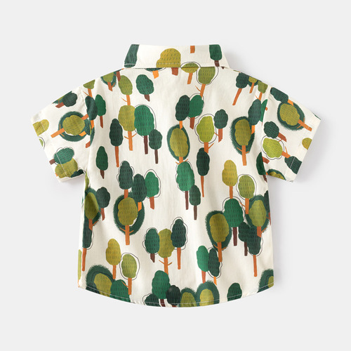 Camisas De Playa Estampadas A La Moda De Verano Para Niños
