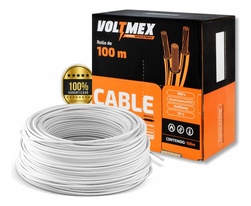 Cable Eléctrico Calibre 12 Thw Cca 100m 600 V COLOR BLANCO