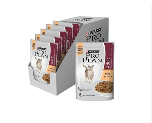 Alimento Pro Plan Pouch Para Gato Adulto Sabor Pollo 85g X15