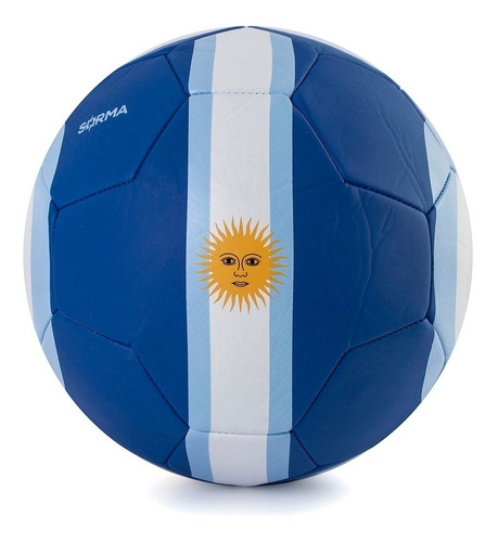 Imagen 2 de 5 de Pelota Futbol Sorma Nº5 Arg Suplente Azul Blanco