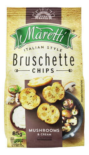 Snack de Trigo Maretti Bruschette cogumelos e creme 85 g