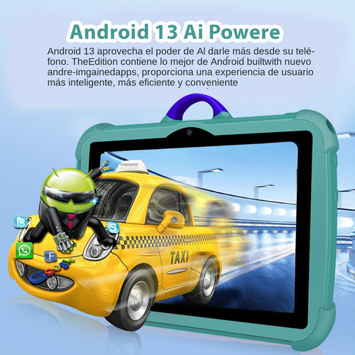 Para Tablet Infantil Bdf 7 4gb+64gb Com Android 13, Wifi