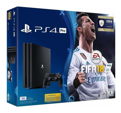 Sony PlayStation 4 Pro 1TB FIFA 18 Bundle color  negro azabache