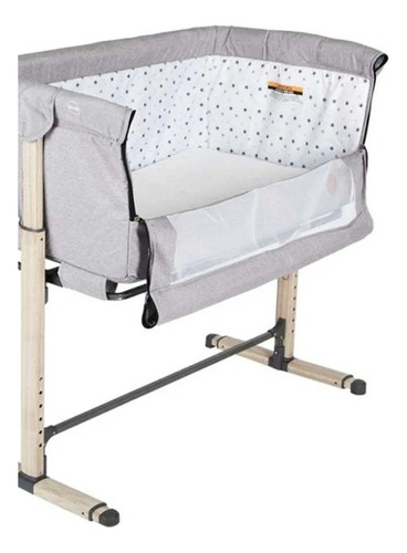 Cuna De Colecho Infanti Plegable Reclinable Altura Ajustable Color Gris claro Diseño Gris claro