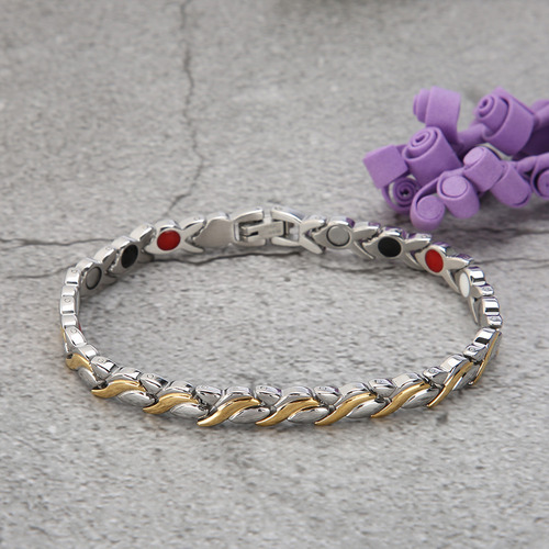 Joyas De Pulsera Terapéutica De Acero Y Titanio