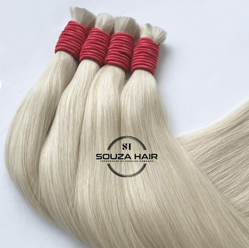 Cabelo Humano Vietnamita Loiro 75 Cm - 100 Gramas Loiro Clarissimo