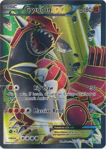 Groudon Ex 150/160 Full Art Ultra Raro Pokemon Tcg