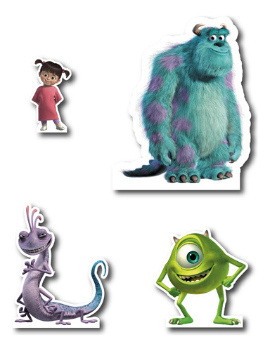 Figuras De Coroplast Monsters Inc 4pz Kit Para Fiesta