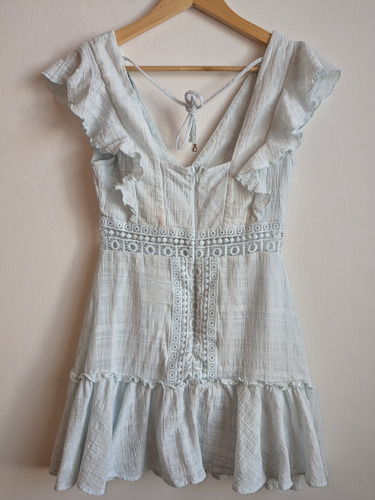 Mini Vestido Tejido Jun & Ivy Azul Holanes