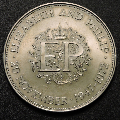 Reino Unido - 25 Pence 1972 - Bodas De Plata