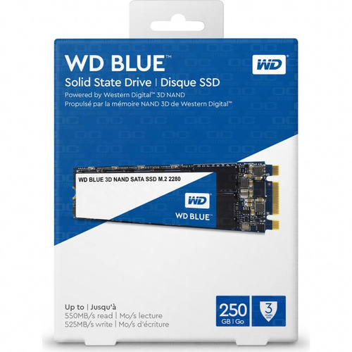 Disco Solido Wd Blue 3d Nand M.2 Sata Ssd 250gb Wds250g2b0b
