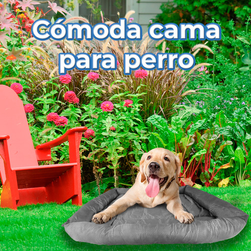 Cama Mascota Colchoneta Acolchada Impermeable Talla Mediano Color Gris Diseño M Ele-Gate