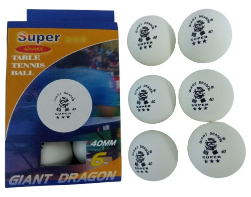 Bolas 6 Bolinhas Giant Dragon Tenis D Mesa Raquete Ping Pong