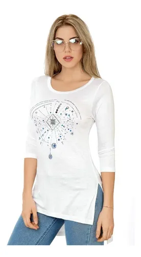 Blusas con pedrería de moda hotsell