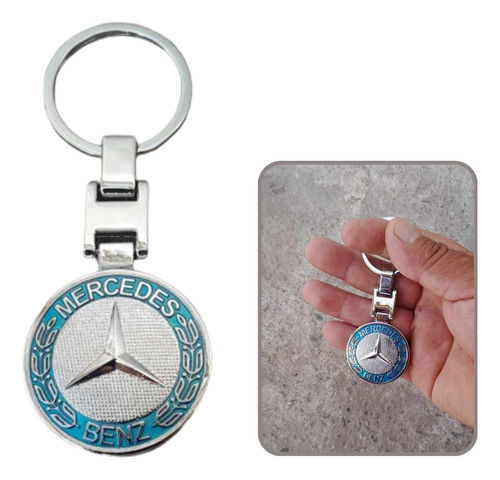 Llavero Emblema Mercedes Benz Doble Cara