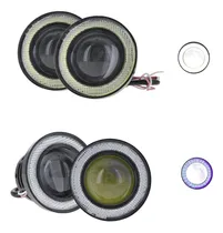 Comprar Par Faros Proyectores Hiper Led Lupa Arillo Ojo Angel 64 Mm