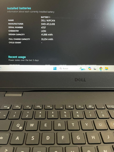 Laptop Dell Vostro 14 3000 16gb Ram 256 M.2 512 Ssd I5-11gen Negro (Usado)