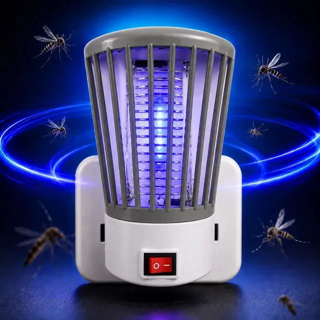 Lampara Zancudos Electrica Mosquitos Mata Moscos Insectos Uv Verde Oscuro