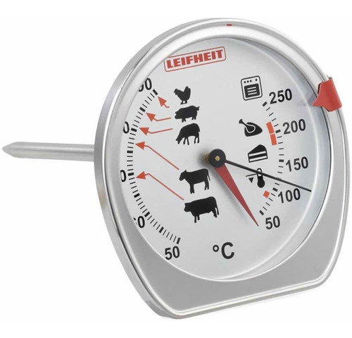 Termometro Doble Leifheit Analogico Horno Carne Asado 