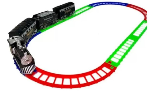Brinquedo Trem Expresso Pequeno Movido A Pilha Com 12 Peças