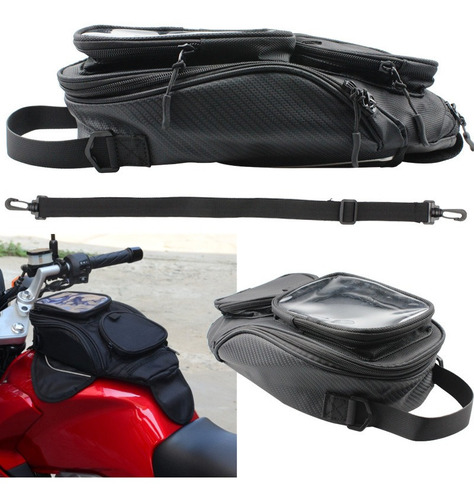 Maleta Tanque Con Correas, Bolsa Tanque Moto Impermeable